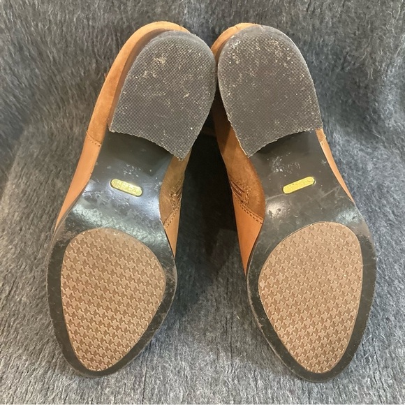 LAUREN RALPH LAUREN Sz 8.5B Damara Leather Suede Back Strap Zipper Booties - Picture 10 of 13